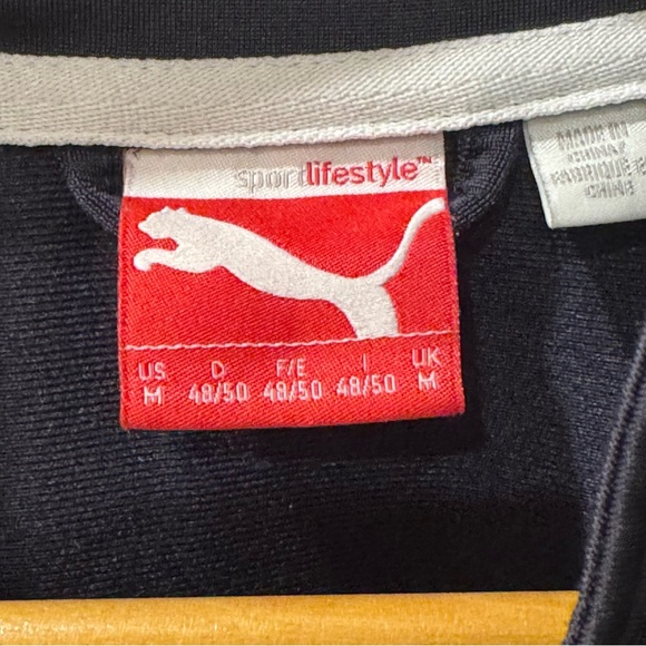 Puma, track jacket, dark, navy blue size medium men’s. - Picture 3 of 4